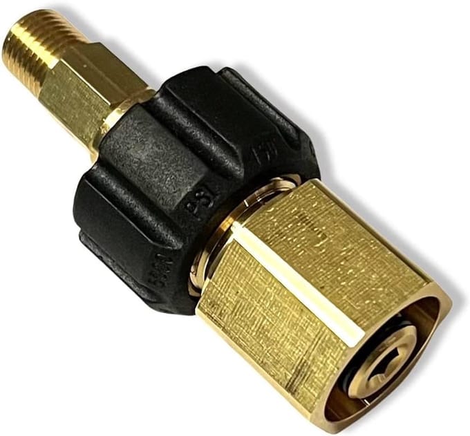 Hogedruk Adapter - Slang Koppeling - Accessoires Aansluiten - Standaard Schroefdraad - 1/4 Inch - Zwart