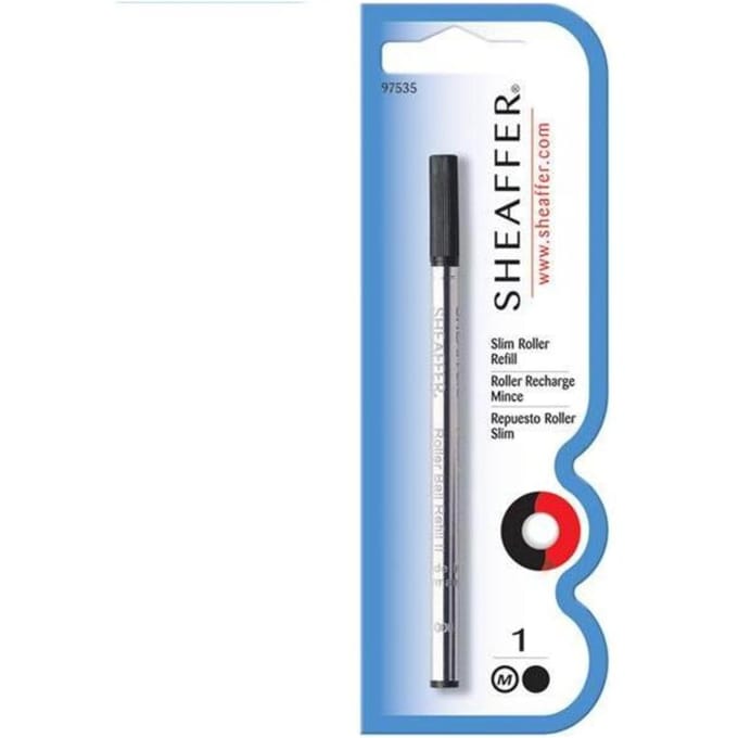 Rollerpenvulling Sheaffer slim medium zwart blister à 1 stuk