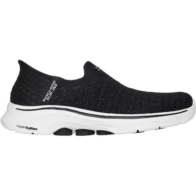 Skechers Dames Go Walk 7 Slip-In Sneakers (Zwart/Wit)