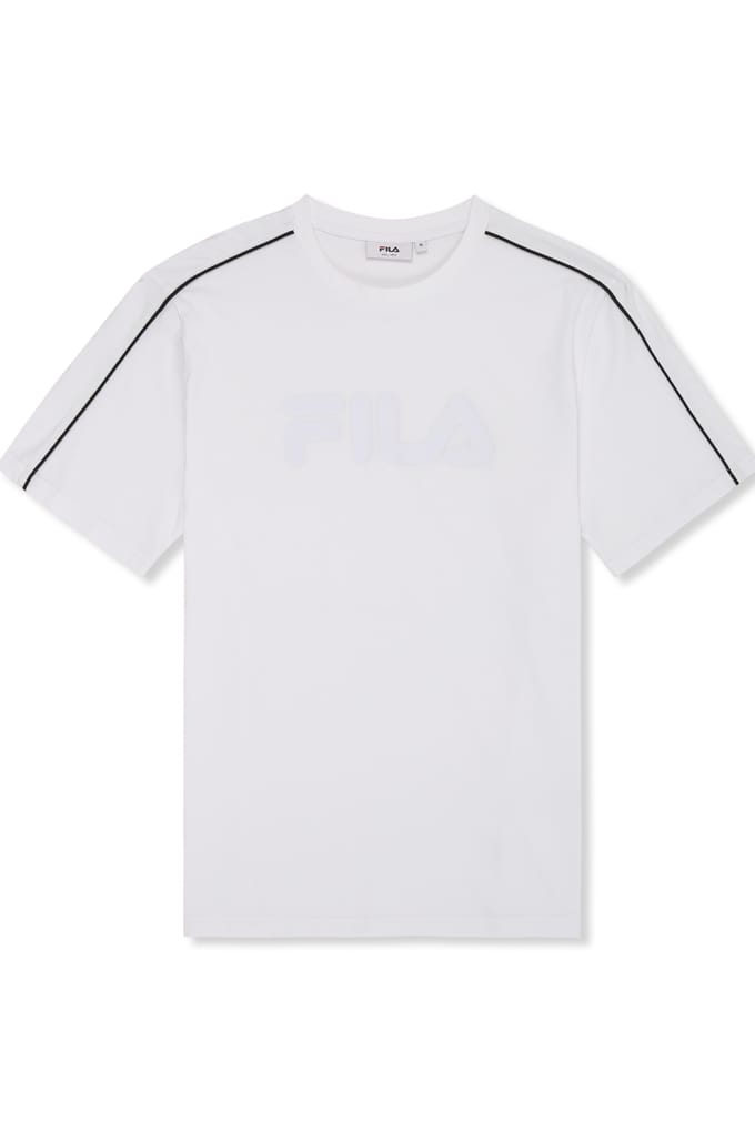 FILA Rivoli Relaxed Logo T-shirt Bright White Größe: XS | Basic T-Shirts Outlet | Herren | Weiß