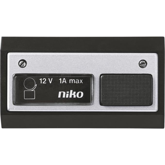 Niko beldrukknop 12V 1A zwart (05-540)