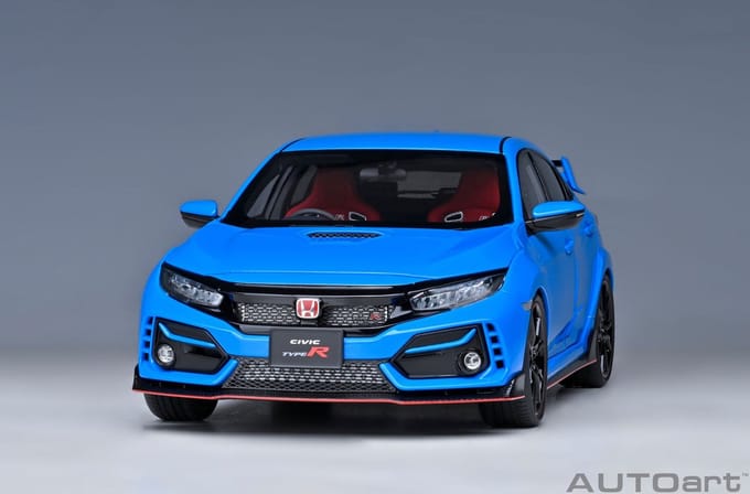 AUTOart 1/18 Honda Civic Type R (FK8) 2021, Racing Blue Pearl