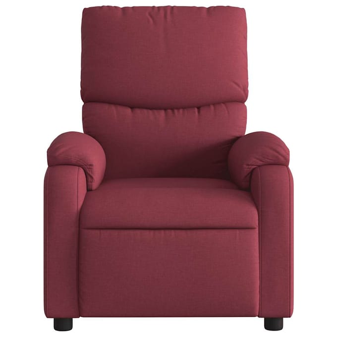 vidaXL - Fauteuil - verstelbaar - stof - wijnrood