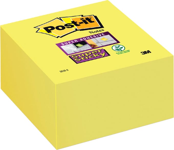 Memoblok post-it 2028 super sticky 76x76mm gl | 12 stuks