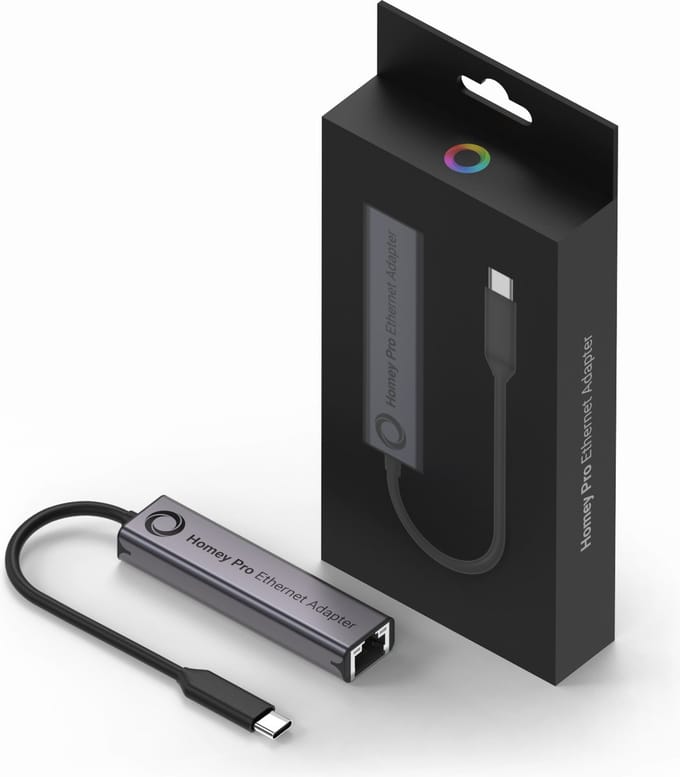 Homey Pro (2023-2026) Ethernet Adapter - Bekabelde verbinding - 1 Gbit/s