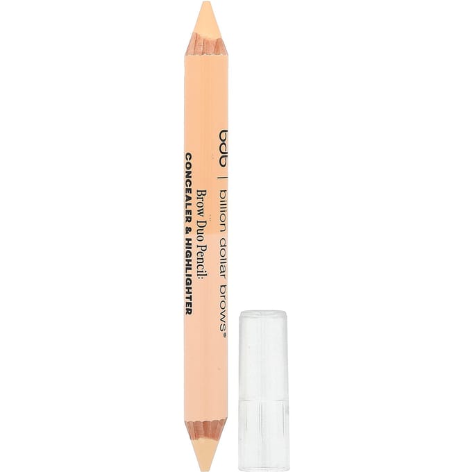Billion Dollar Beauty, Accent Dollar Brow, Brow Duo Pencil, Concealer and Highlighter, 0.17 oz (5 g) beige
