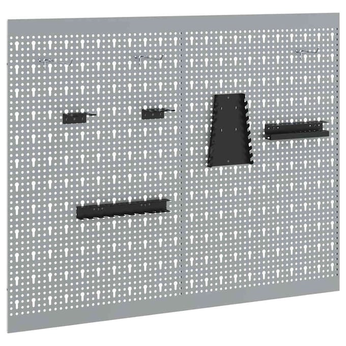 vidaXL - Gereedschapswand - 2 - st - Grijs - 100 - x - 1 - x - 80 - cm - Staal