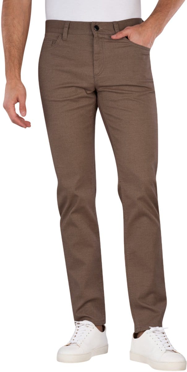 Alberto - 5-Pocket - Mannen - W32 X L34 - Bruin - Katoen - 4817-1424 Pipe
