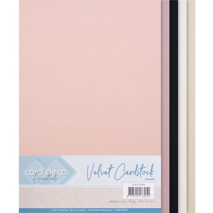 Fluwelen papier, zelfklevend - Natuurlijke kleuren