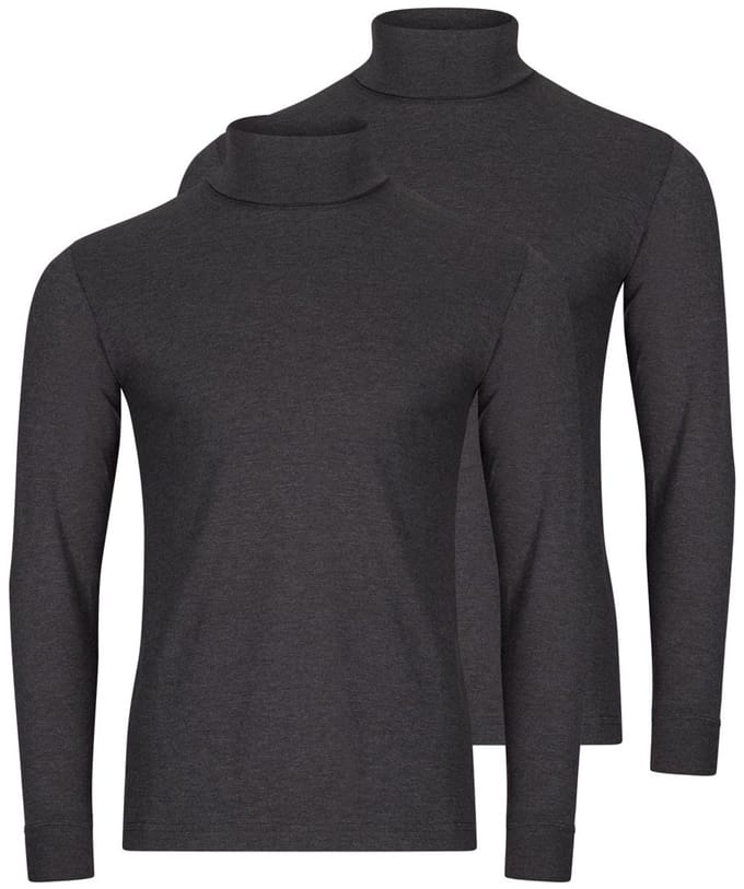 RAGMAN Heren shirt met rolkragen 2 pack Basic