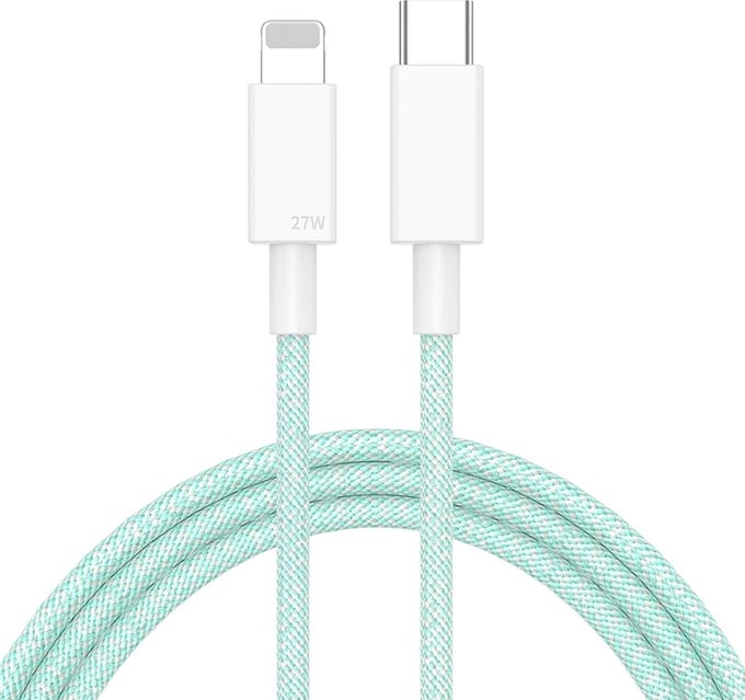 Oplader geschikt voor iPhone en iPad - datakabel adapter kabel - USB-C naar 8-pin - 1 meter - Groen - Provium