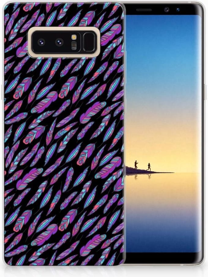 Samsung Galaxy Note 8 TPU bumper Feathers Color