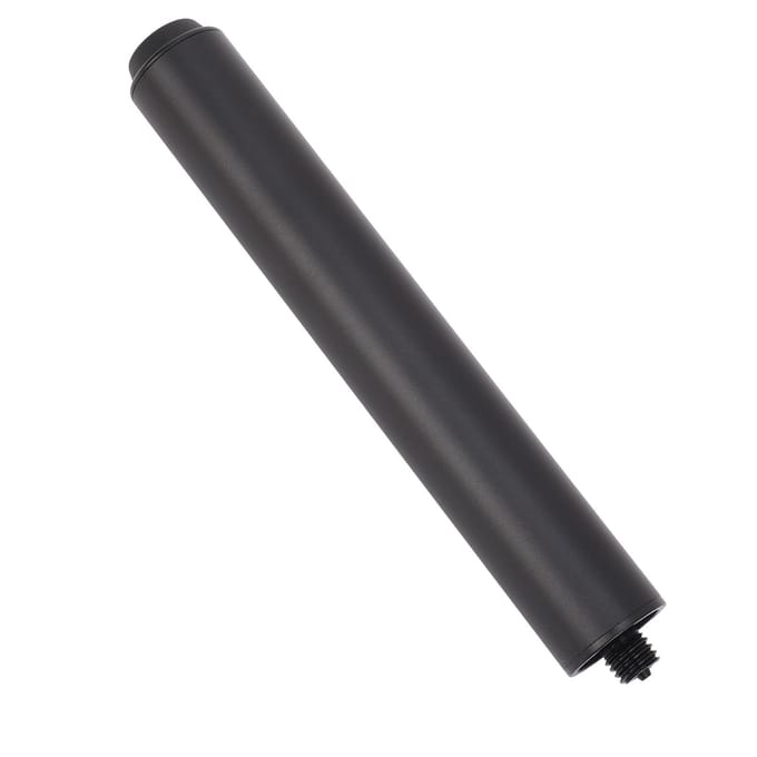 8 Inch Poolkeu Verlengstuk Aluminium Biljart Poolkeu Stok Verlengstuk met Rubberen Bumper Snooker black