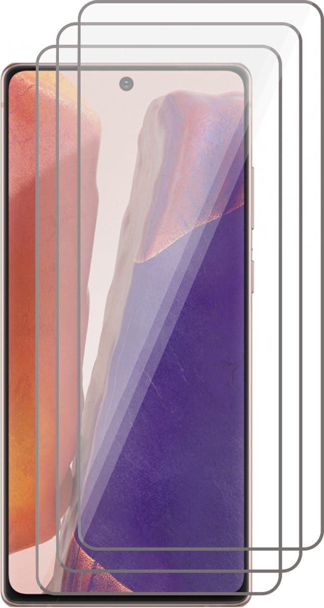 Screenprotector geschikt voor Samsung Note 20 - Beschermglas Screen Protector - 3 stuks