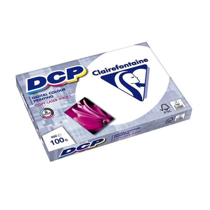 Laserpapier clairefontaine dcp a3 100gr wit | 4 stuks