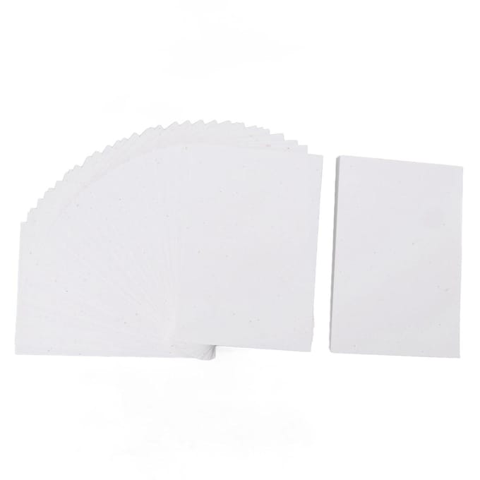 100 Pièces Papier Cartonné Portable Petites Cartes d'Art Peintes à la Main Papier Blanc Vierge Paquet Set pour white