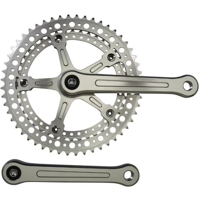 Gesmeed aluminium crankstel voor de weg P2R Vintage 170 mm 52-42D. Diam 144