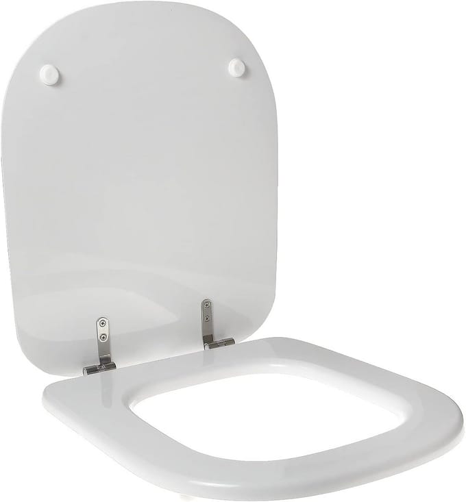 Duurzame Wc-bril voor Globo Genesis met RVS Scharnieren, Wit