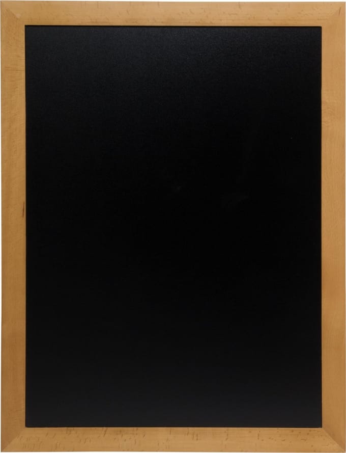 Securit® universeel wandkrijtbord in teakhout (L) 70 cm