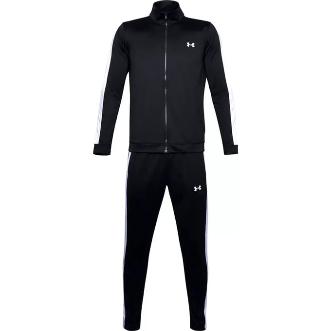 Under Armour UA Rival Knit Track Suit-BLK Heren Trainingspak - Zwart - Wit