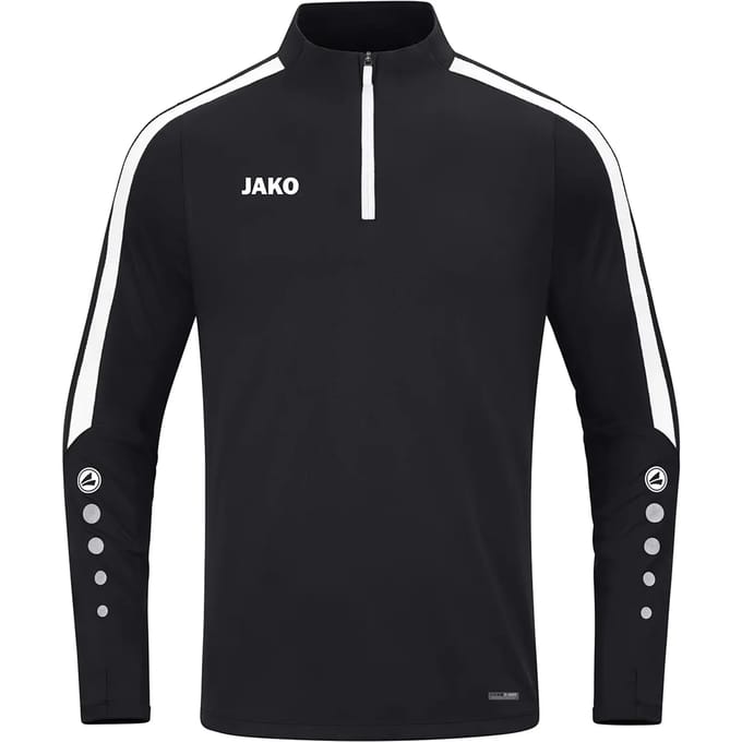 Jako Power Ziptop Heren - Zwart / Wit | Maat: L