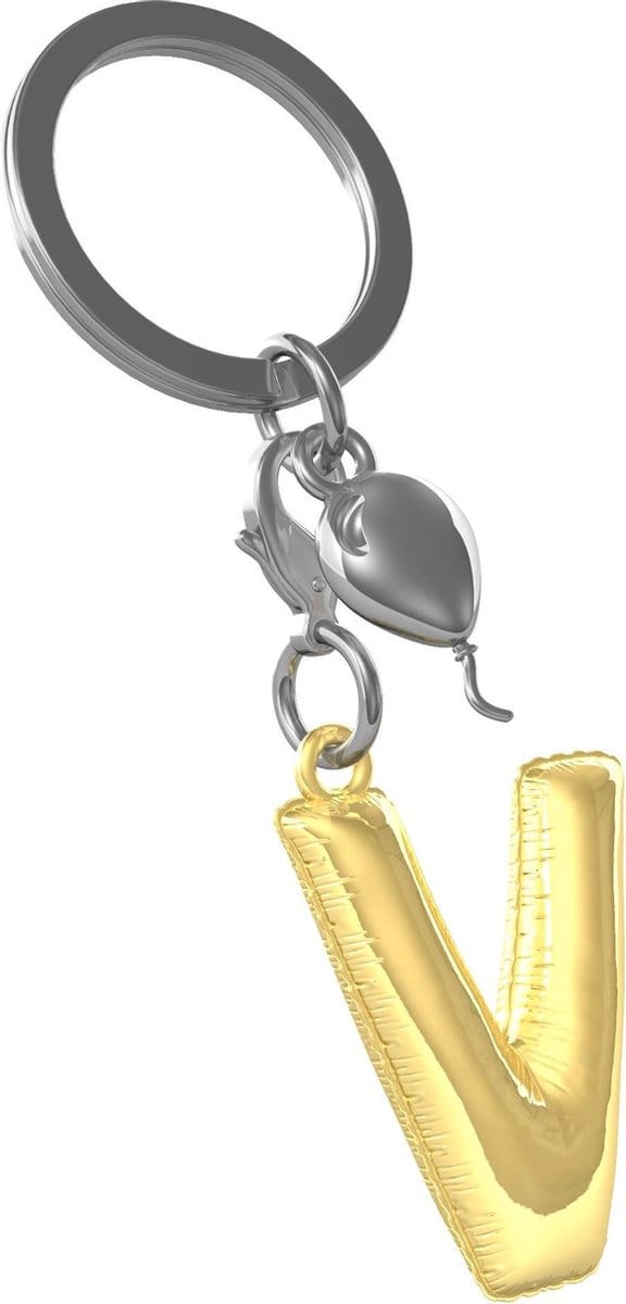 Metalmorphose Initialen Alfabet Sleutelhanger Letter V