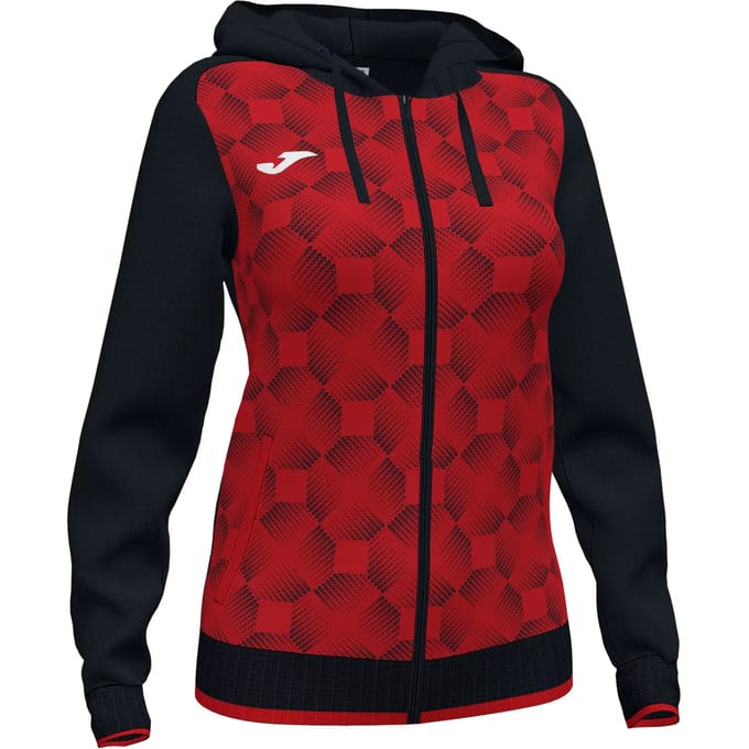 Joma Supernova Iii Sweatshirt Met Rits Rood,Zwart 11-12 Years Meisje