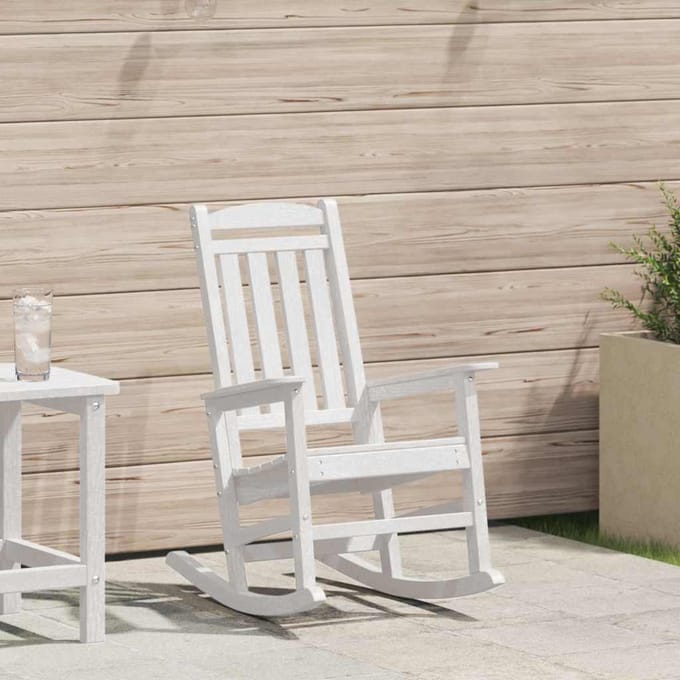 vidaXL Tuin Schommelstoel Wit 92 x 70 x 108cm HDPE
