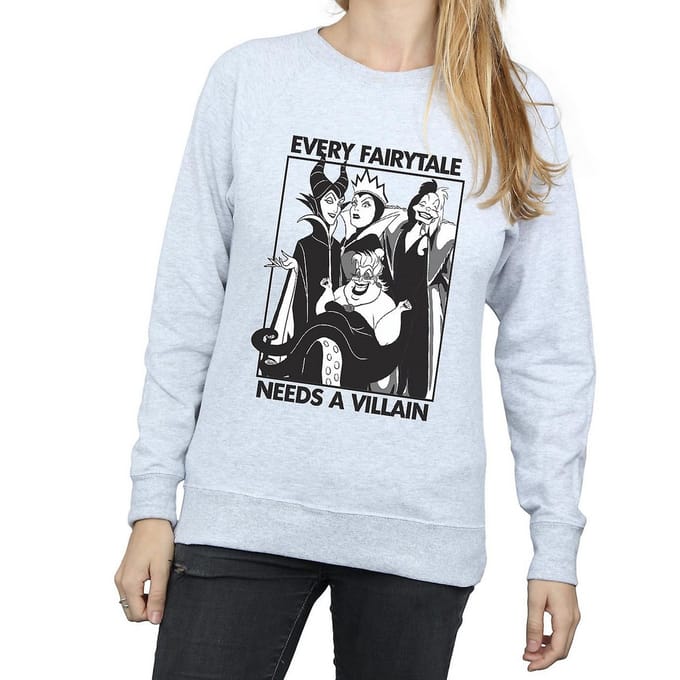 Disney Dames/Dames Elk sprookje heeft een schurk nodig Sweatshirt (Heide Grijs)