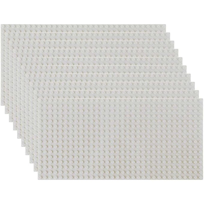 10 stuks 16x32 punten Klassieke Basisplaten DlY Plastic Bakstenen Basisplaten StadAfmetingen Bouwstenen Figuren Constructiespeelgoed 10pcs16x32 white