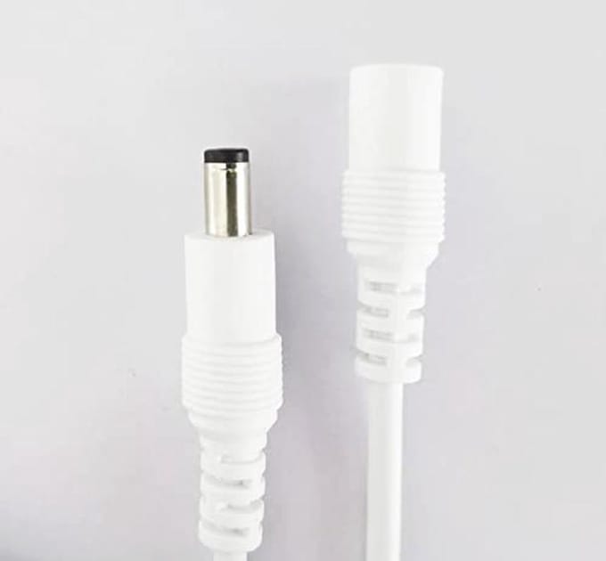 Verlengkabel 1 m DC 12 V 2 stuks 5,5 mm x 2,1 mm voor ledstrip en CCTV