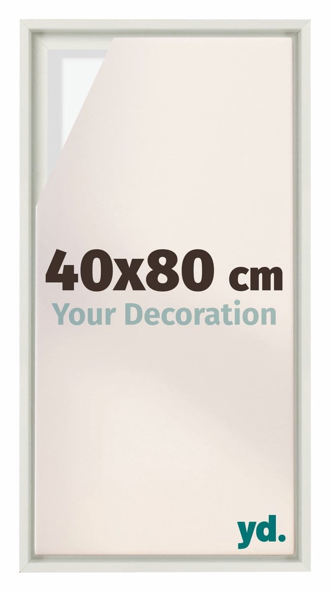 yd, Baklijst 40x80 cm Wit Mat - Lijst voor Canvasdoek - MDF Lyon