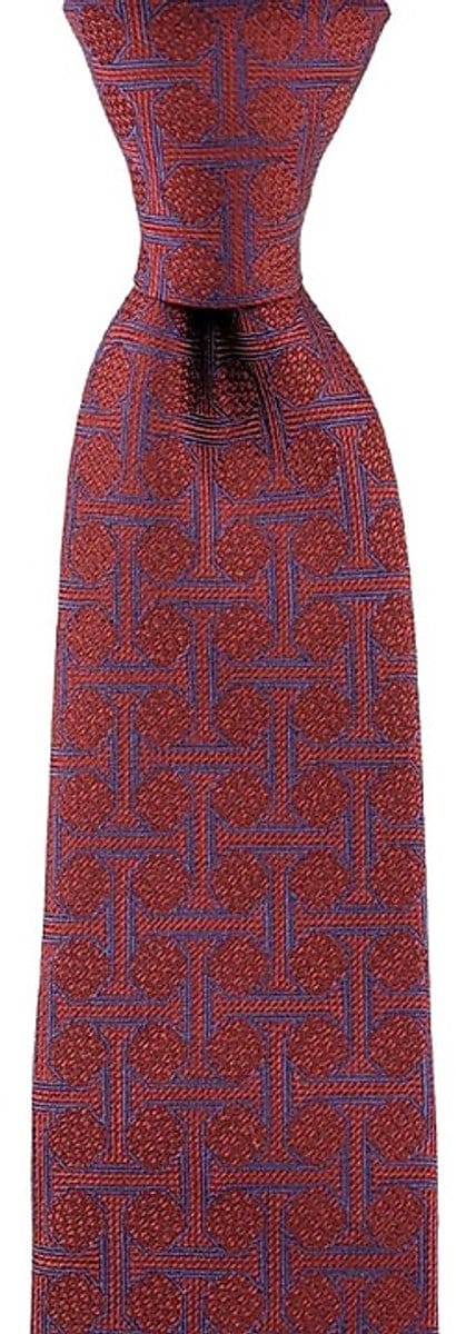 Sir Redman - Stropdassen - stropdas Sottile Bordeaux - bordeauxrood / blauw