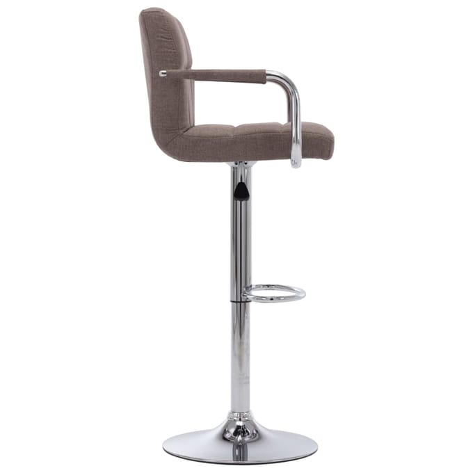 vidaXL - Barstoel - stof - taupe