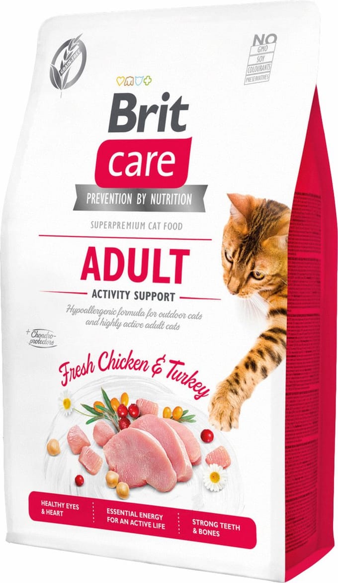 Brit Care Adult Activity Support Kalkoen&Kip - Kattenvoer - 2 kg