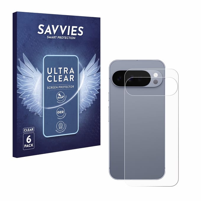 Savvies - Screenprotector voor Google Pixel 10 Pro XL (Achterkant) - Folie Beschermfolie transparant 6 Stuks
