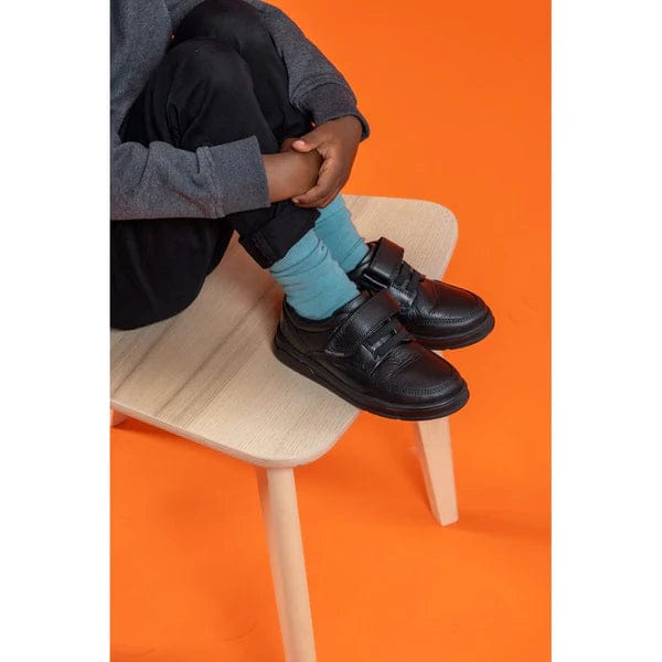 ROWAN Jongens Leren School schoenen Zwart
