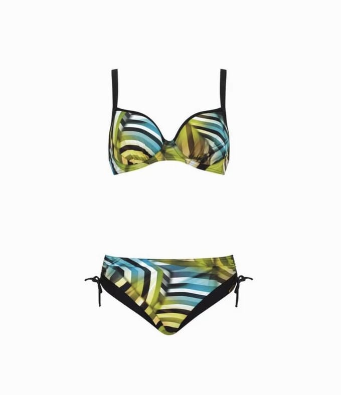 Sunflair Dames Bikini Set - Spacer Cups - Beugel Bikini - Multicolor Print - Groen/Blauw - 40- C-Cup