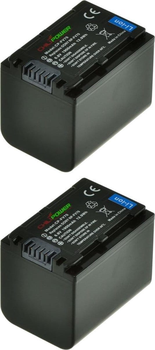 ChiliPower NP-FV70 accu voor Sony - 1900mAh - 2-Pack