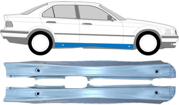 Volledige dorpel voor BMW 3 E36 1990-2000 / Links + Rechts / Set