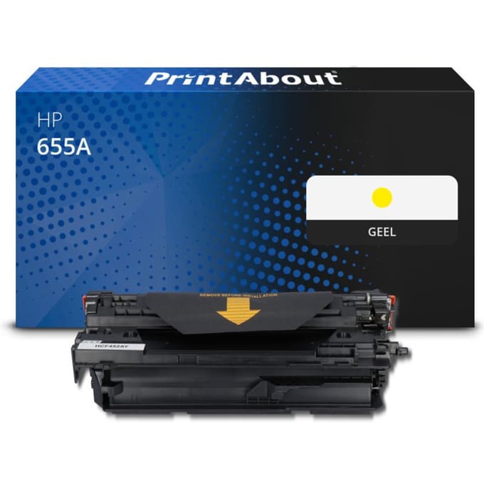 PrintAbout huismerk Toner 655A (CF452A) Geel Geschikt voor HP