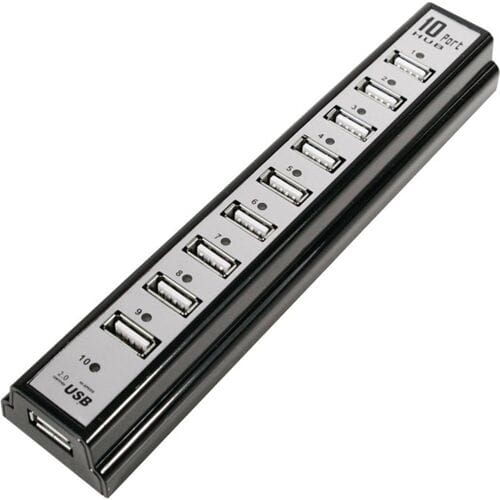 LogiLink UA0096 UA0096 USB-hub 10 poorten USB-A USB 2.0 480 MBit/s Zwart
