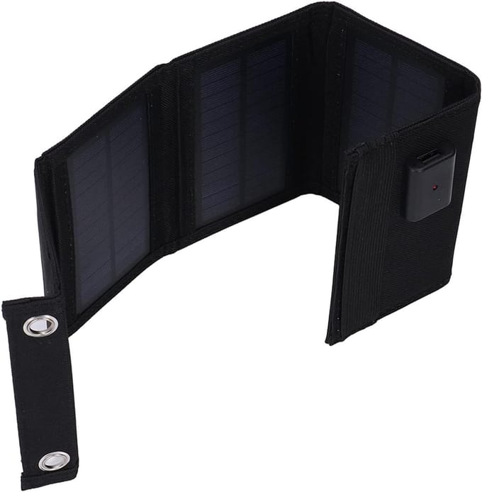Draagbare Zonnelader - Oplaadbare Energie - Buiten Opladen - Hoge Conversie Efficiëntie - 75 Watt - Zwart