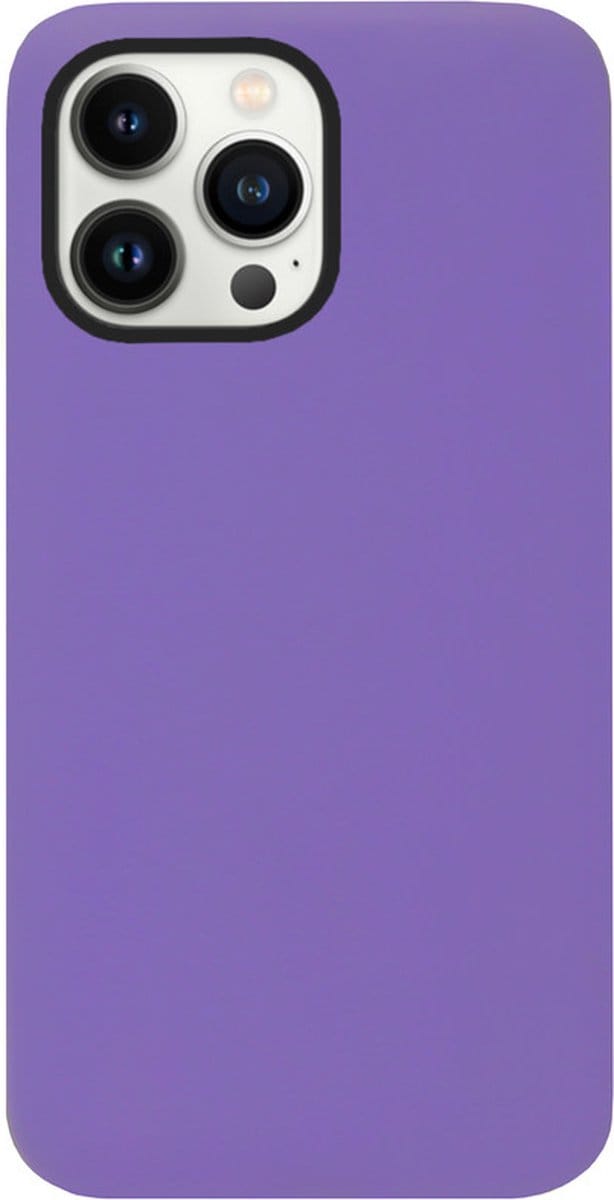ADEL Siliconen Back Cover Softcase Hoesje Geschikt voor iPhone 14 Pro - Paars