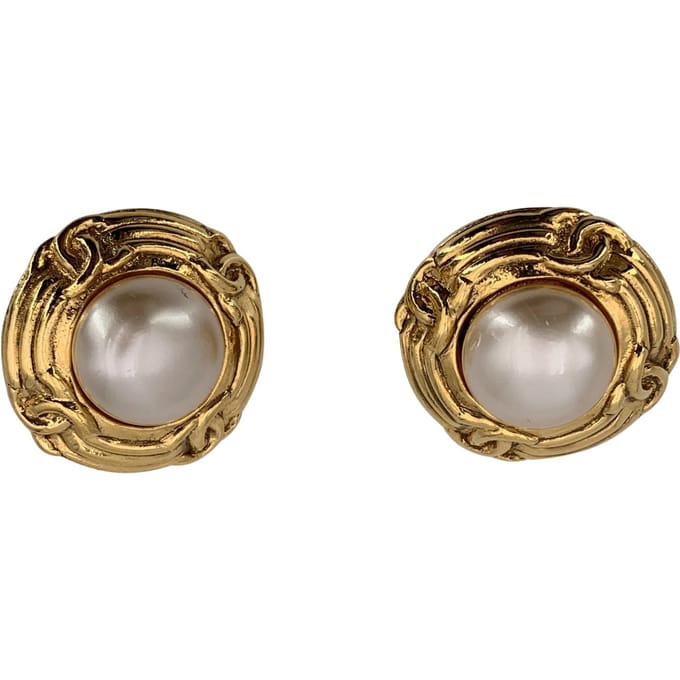 Chanel Vintage metalen oorbellen