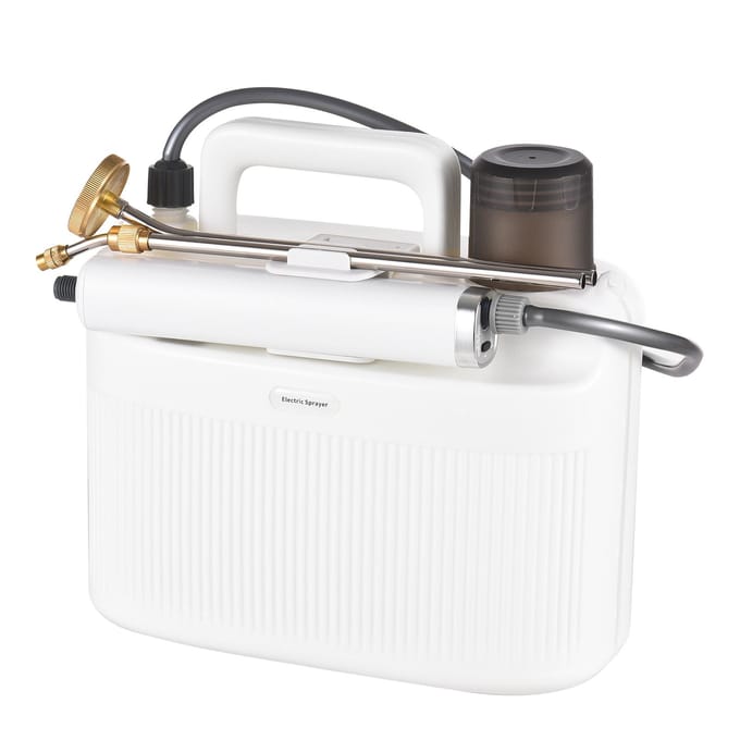 Pulvérisateur électrique de pompe de pulvérisateur de jardin de 5L avec le monsieur d'usine de batterie rechargeable de 2200mAh avec 2 blanc