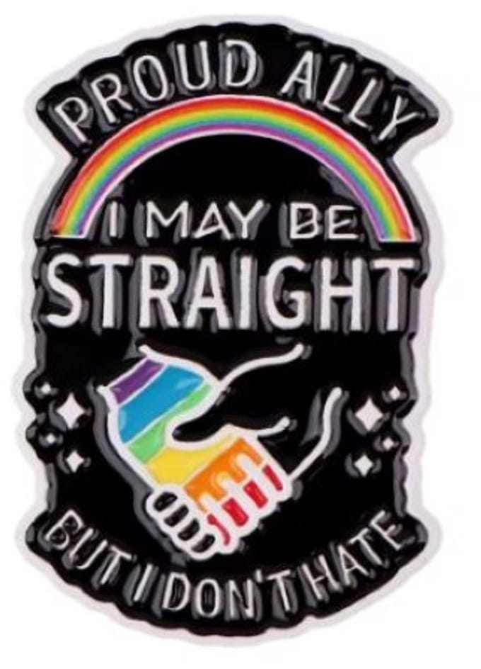 Pin Broche - enamel pin - kledingspeld - Straight don’t hate