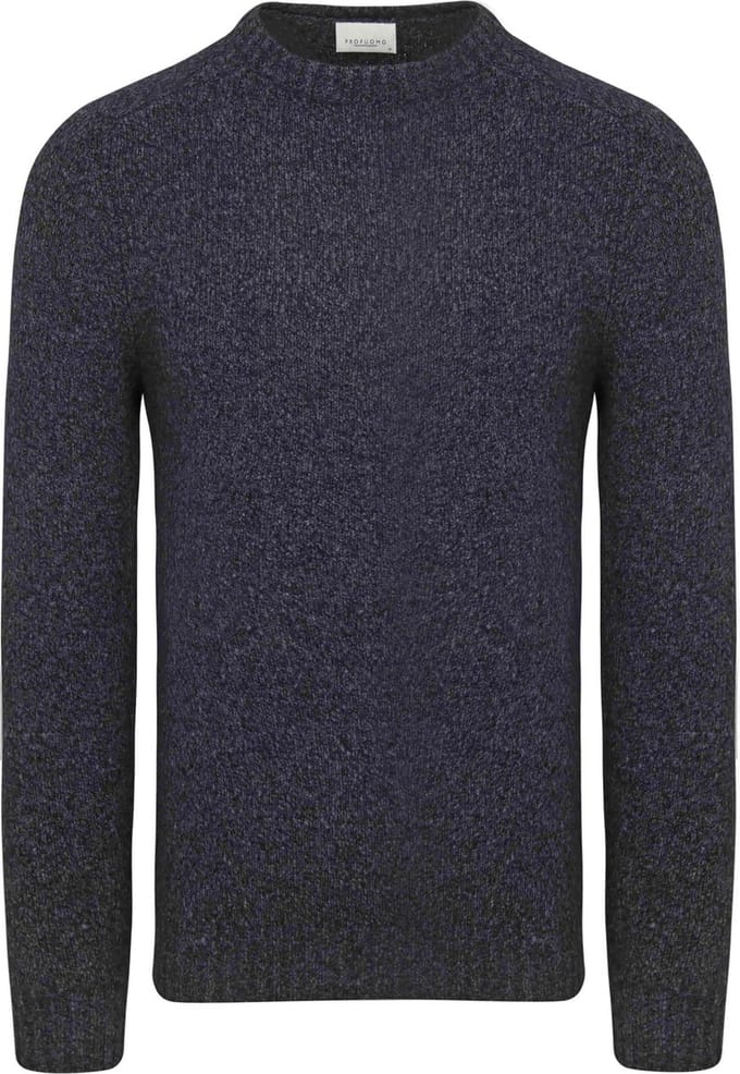 Profuomo Pullover Boiled Wool Navy - Maat S - Heren - Pullovers