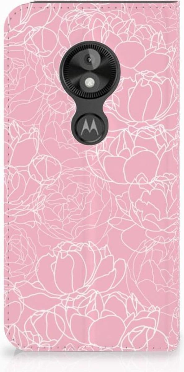 Motorola Moto E5 Play Smart Cover White Flowers