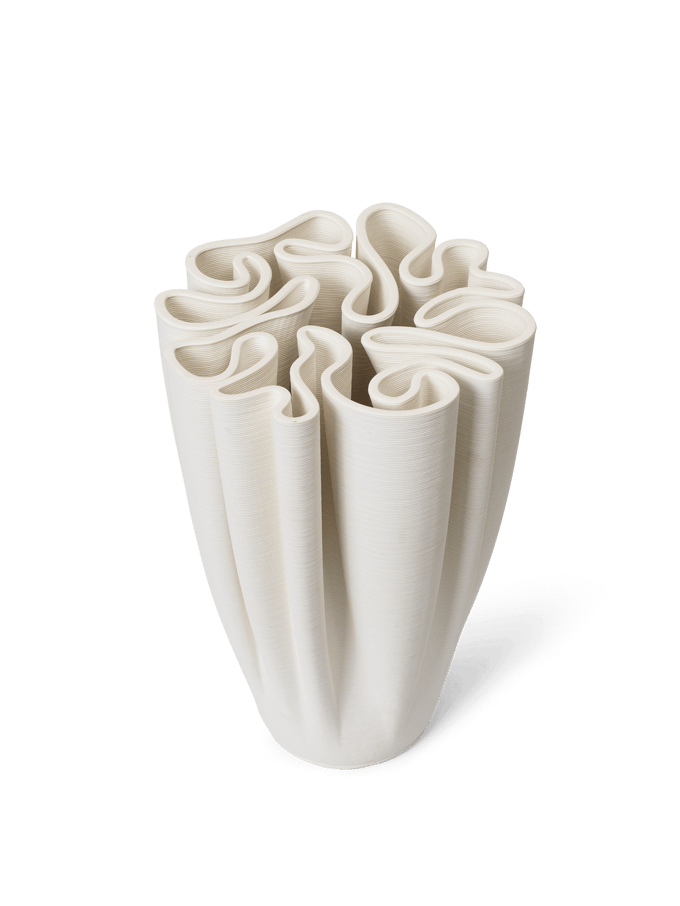 Ferm Living - Dedali vaas - H 25 cm - wit
